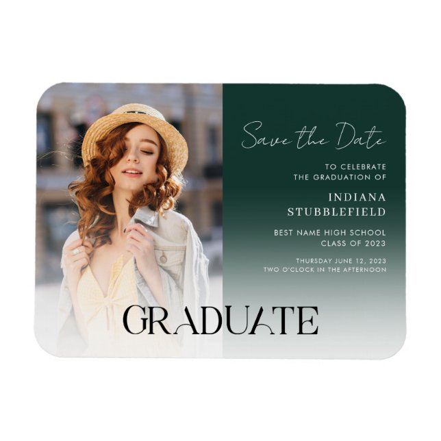 Grad 2023 Photo Graduation Save the Date Magnet (Horizontal)