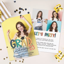 Grad 2023 retro colourful graduation party 4 photo