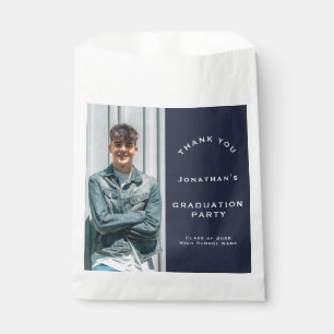 Grad 2024 Photo Graduation Party Navy Thank You Favour Bags