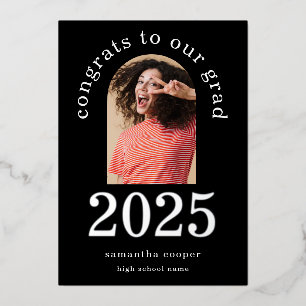 Grad 2025 Arch Photo Silver Foil Announcement