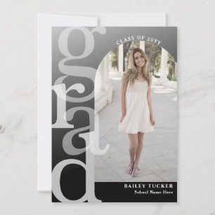 GRAD Arch Photo Ombre Graduation Announcement