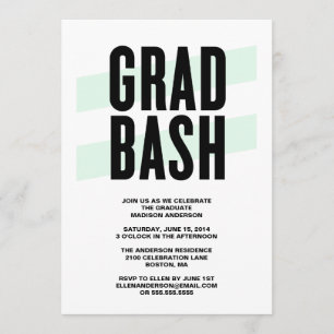 Grad Bash Graduation Party Invitation