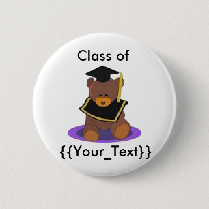 Grad Bear 6 Cm Round Badge