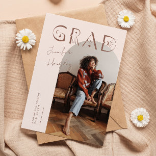 GRAD Blush Arch Mystical Graduation Announcement