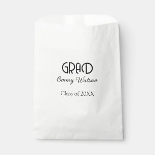 Grad bold letter graduation name class of 20XX sim Favour Bags