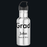 grad boy add name congrats date year text 532 ml water bottle<br><div class="desc">design</div>