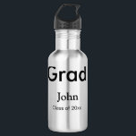 grad boy add name congrats date year text 532 ml water bottle<br><div class="desc">design</div>