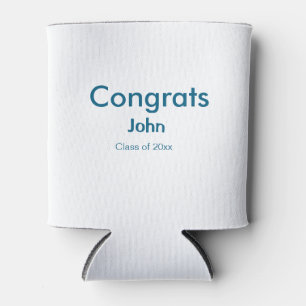 grad boy add name congrats date year text can cooler