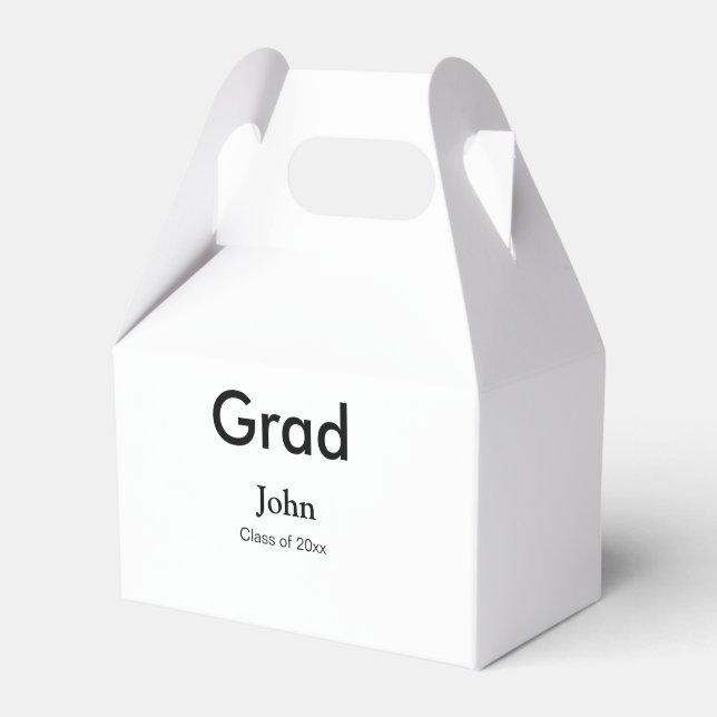 grad boy add name congrats date year text favour box (Front Side)
