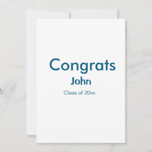 grad boy add name congrats date year text invitation
