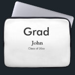 grad boy add name congrats date year text laptop sleeve<br><div class="desc">design</div>