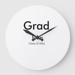 grad boy add name congrats date year text large clock