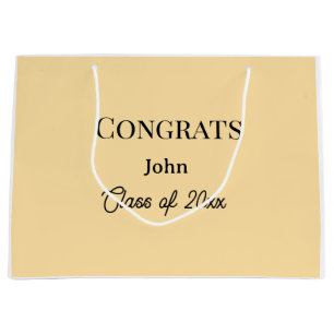 grad boy add name congrats date year text large gift bag