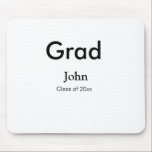 grad boy add name congrats date year text mouse pad<br><div class="desc">design</div>