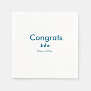 grad boy add name congrats date year text napkin