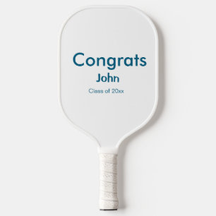 grad boy add name congrats date year text pickleball paddle