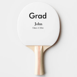 grad boy add name congrats date year text ping pong paddle