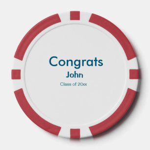 grad boy add name congrats date year text poker chips