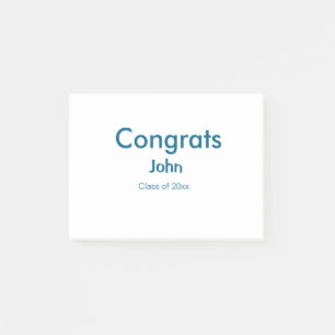 grad boy add name congrats date year text post-it notes