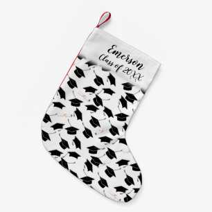 Grad Cap and Diploma Graduation Small Christmas Stocking