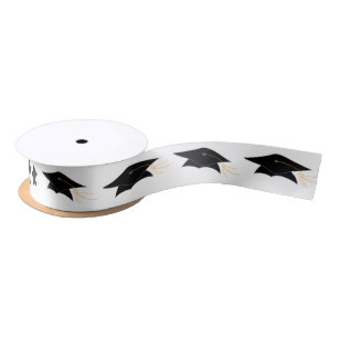 Grad Cap and Tassel Graduation  Satin Ribbon