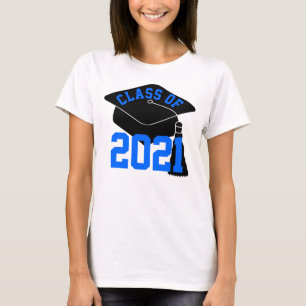 Grad Cap Blue Class of 2024 T-Shirt