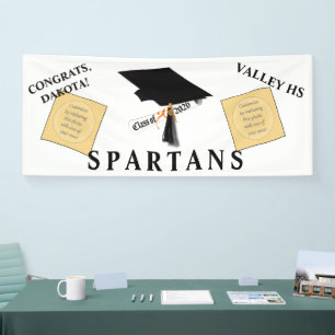 Grad Cap Diploma Class of 2026 Banner