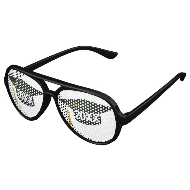 Grad Cap Graduation  Aviator Sunglasses (Angled)