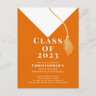Grad Cap Graduation Party Invitation
