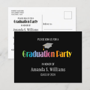 Grad Cap Graduation Party Invitation
