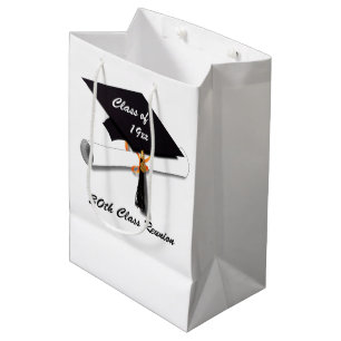 Grad Cap High School Class Reunion Medium Gift Bag