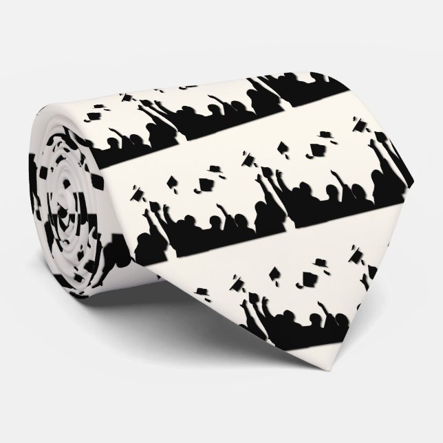 Grad Cap Toss Graduation Tie (Rolled)