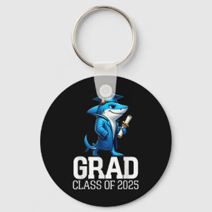 Grad Cl Of 2025 Boys Shark Funny Graduation Gradua Key Ring