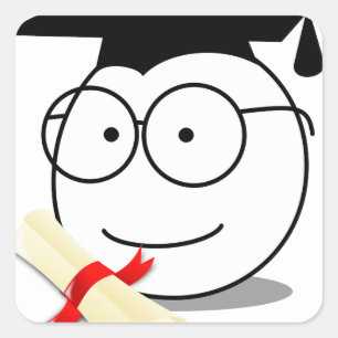 Grad Class Fancy Personalise Name Love Destiny Square Sticker