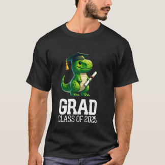 Grad Class Of 2025 Funny T-rex Dinosaur Graduation T-Shirt