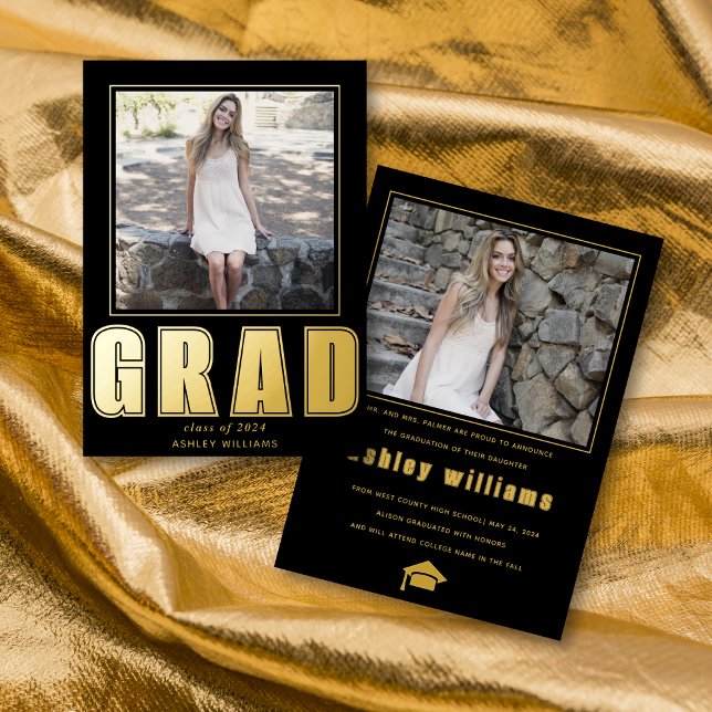 GRAD Class of 2025 graduation foil announcement (Creator Uploaded)