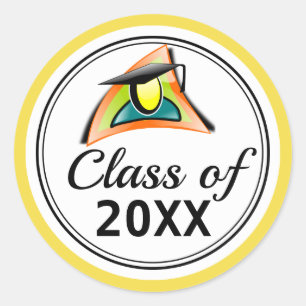 Grad - Class of 20XX Classic Round Sticker