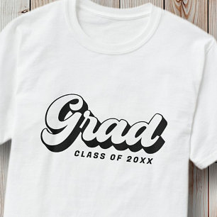 Grad Class Of 20XX Retro Vintage Simple Script  T-Shirt