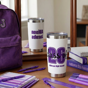 Grad class year custom senior acrylic tumbler