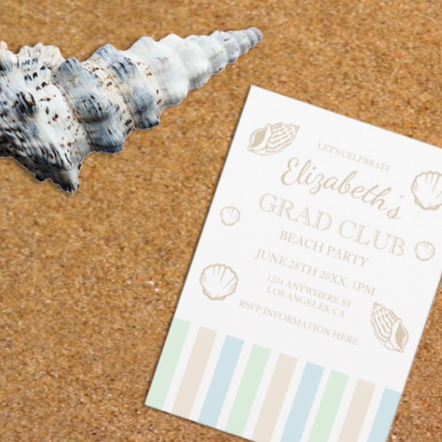 Grad Club Beach Party Invitation (Creator Uploaded)