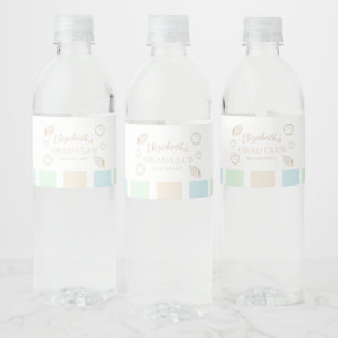 Grad Club Beach Party Water Bottle Label