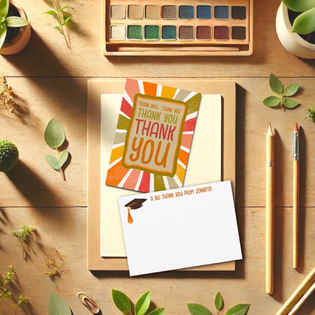 Grad Colourful Fun Cheerful Thank you Simple Yello (Creator Uploaded)