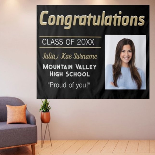Grad Congrats! Custom Graduation wall Tapestry (Creator Uploaded)