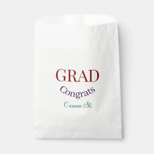 grad congrats mauve purple bold year 20XX graduate Favour Bags
