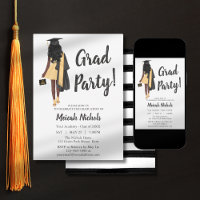 Grad Congratulations Black African American Girl