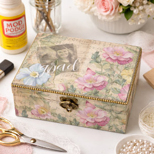 Grad Floral Piano Music Junk Journal Decoupage Tissue Paper