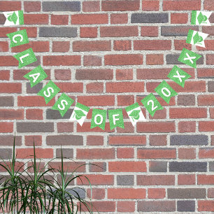 Grad Glam Green Cap Simple Class Of Plus Year Bunting
