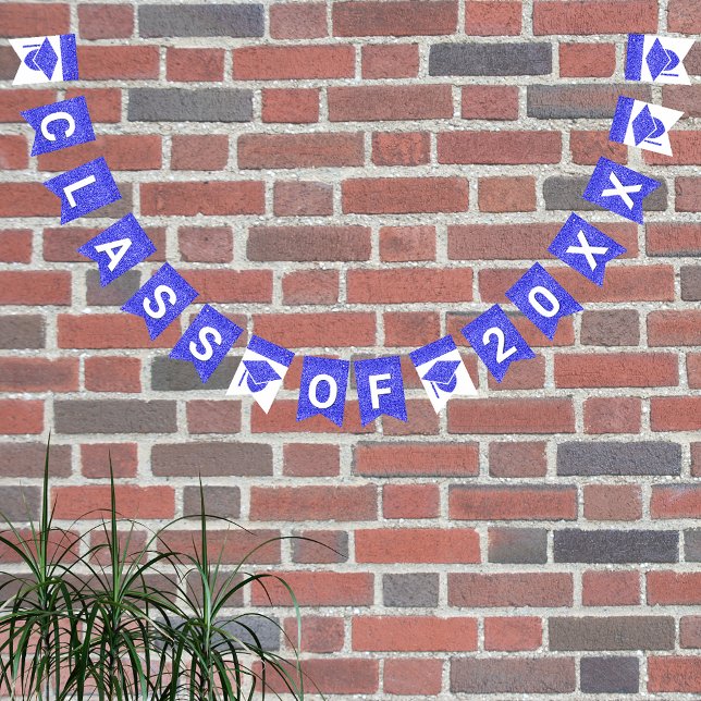 Grad Glam Navy Cap Simple Class Of Plus Year Bunt Bunting (Creator Uploaded)