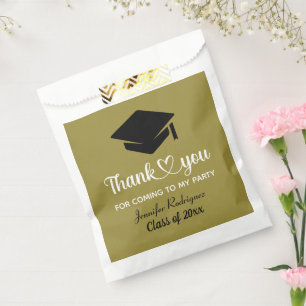 Grad Graduate Cap Thank You For Coming To My Party Favour Bags