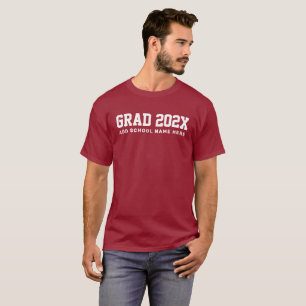 Grad graduation college sports font school year T-Shirt